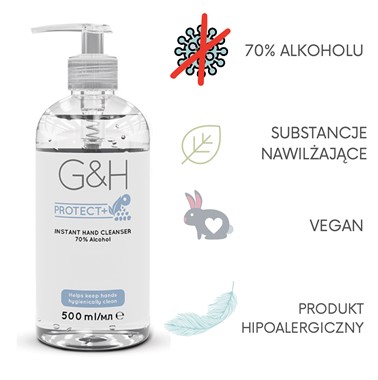 BIO Żel do mycia rąk G&H PROTECT+™ - 70% etanolu